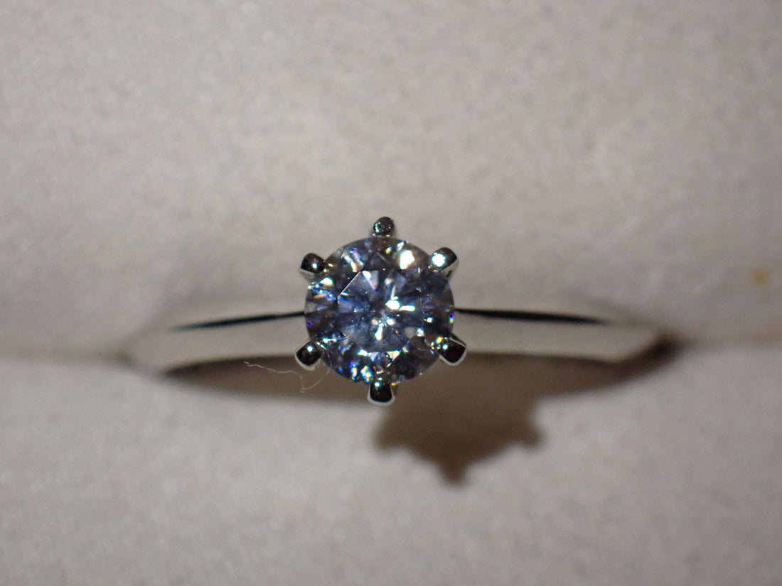 Classic Solitaire Moissanite Ring – 0.5ct -  Mara & Co UK
