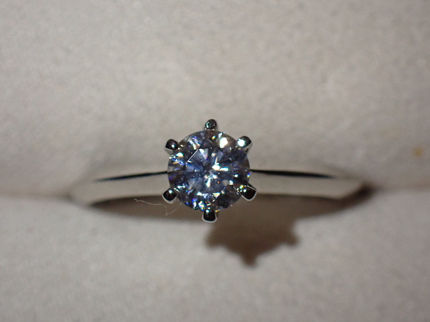 Classic Solitaire Moissanite Ring – 0.5ct