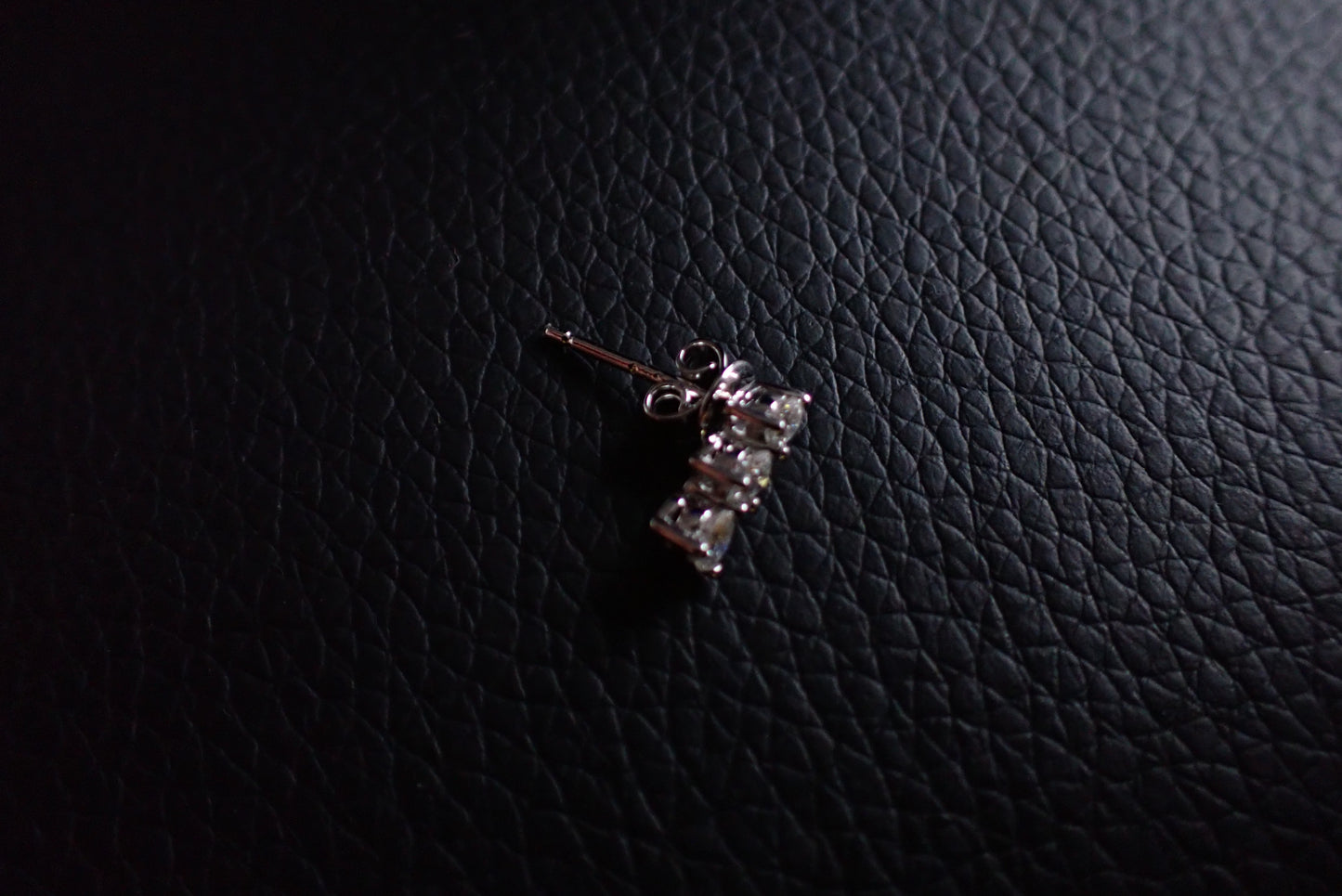 Graduated Three-Stone Moissanite Stud Earrings – 1.0ct per Set -  Mara & Co UK