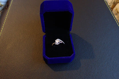 Twisted Pavé Solitaire Moissanite Ring – 1.0ct -  Mara & Co UK