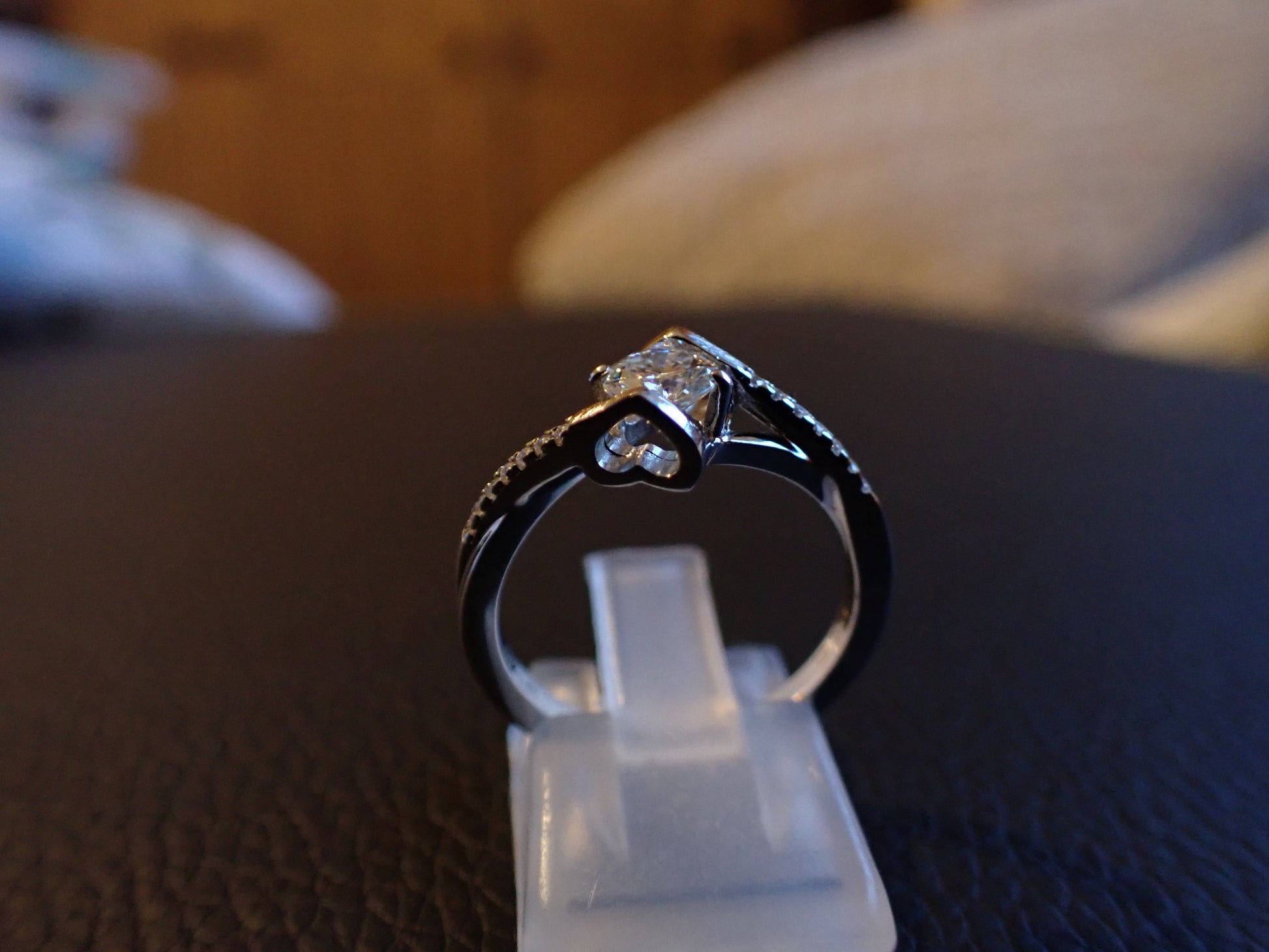 Twisted Pavé Solitaire Moissanite Ring – 0.5ct -  Mara & Co UK