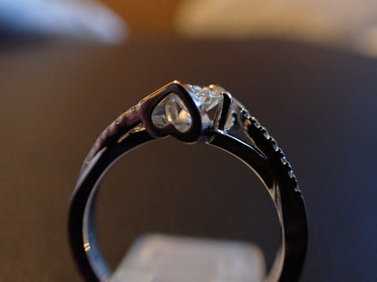 Twisted Pavé Solitaire Moissanite Ring – 0.5ct -  Mara & Co UK