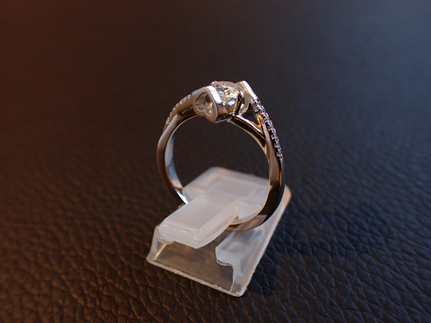 Twisted Pavé Solitaire Moissanite Ring – 0.5ct -  Mara & Co UK