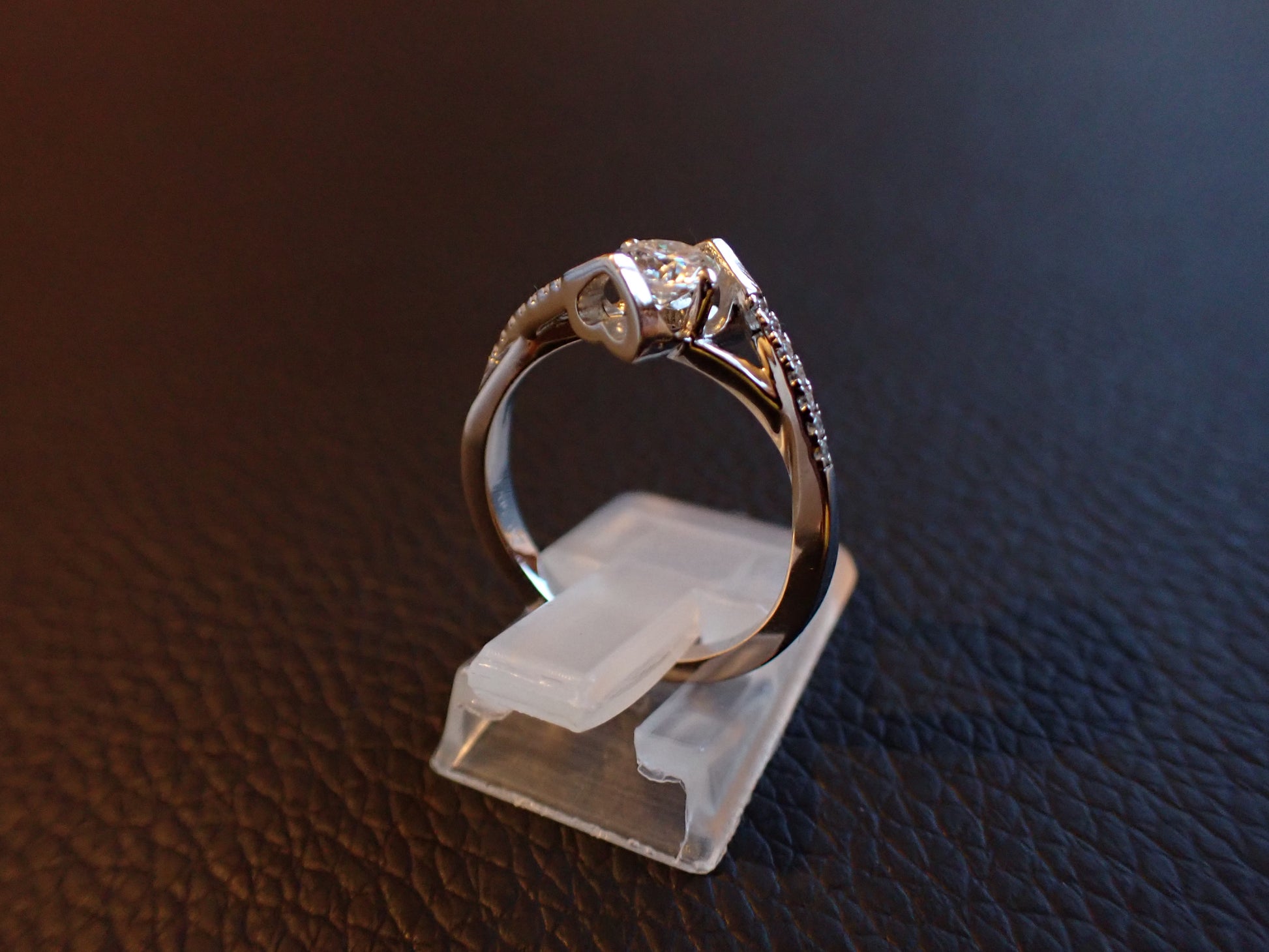 Twisted Pavé Solitaire Moissanite Ring – 0.5ct -  Mara & Co UK