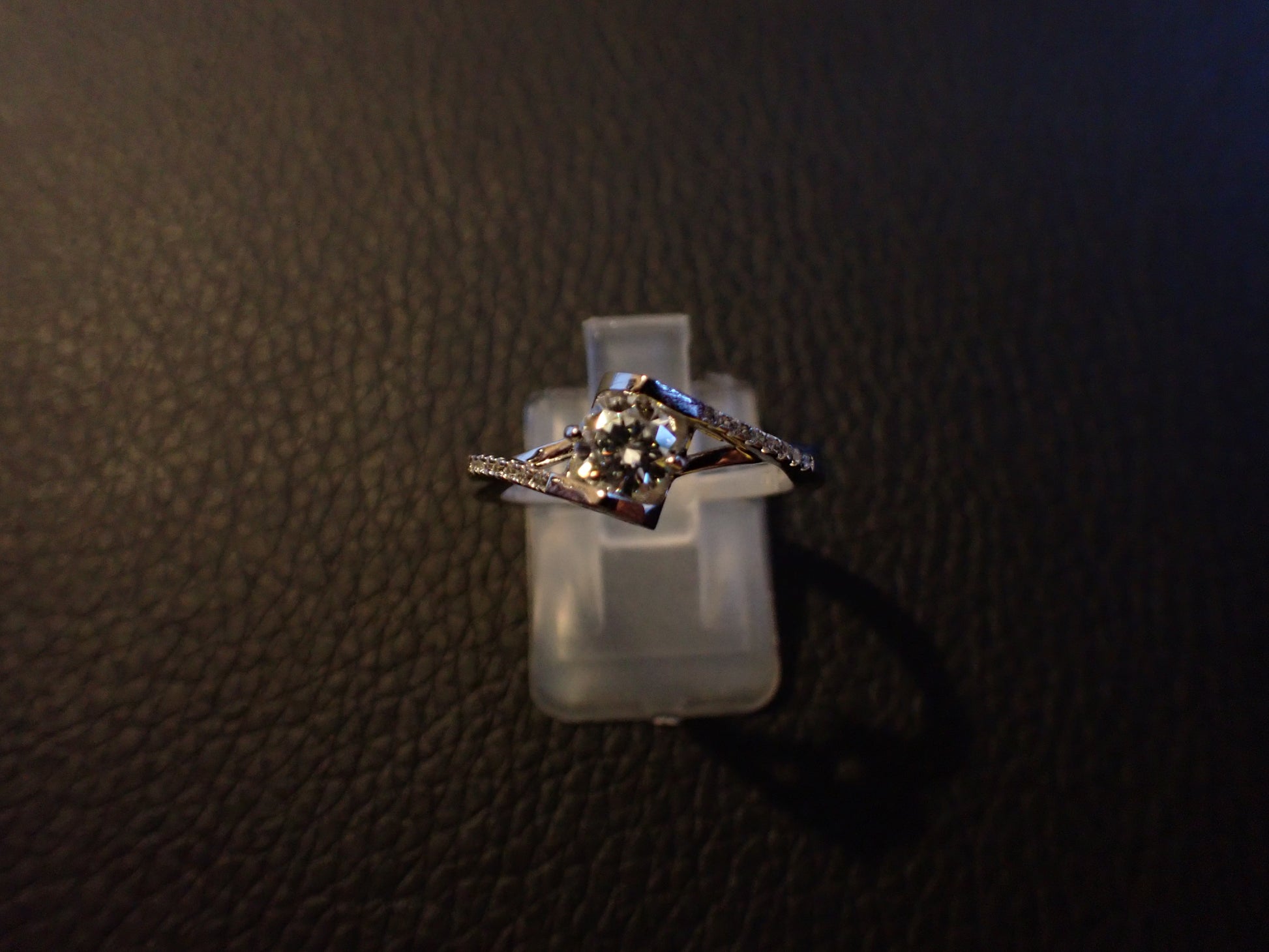 Twisted Pavé Solitaire Moissanite Ring – 0.5ct -  Mara & Co UK