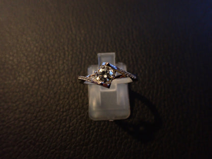 Twisted Pavé Solitaire Moissanite Ring – 0.5ct -  Mara & Co UK