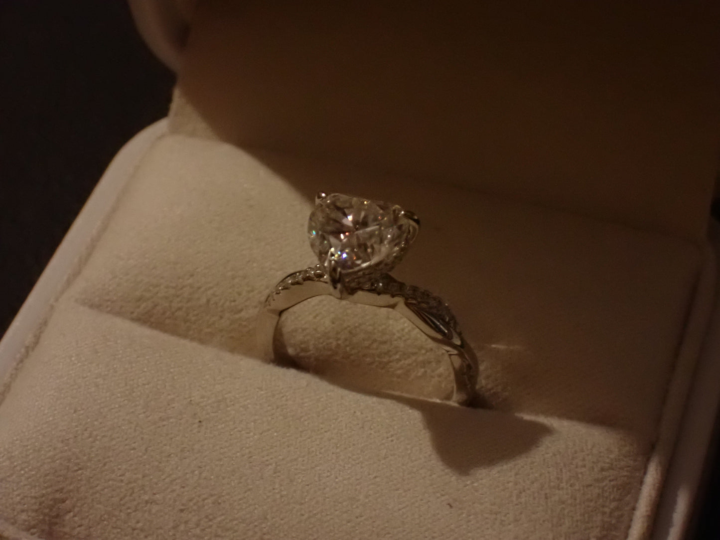 Radiant Heart Moissanite Pavé Ring – 2.0ct -  Mara & Co UK