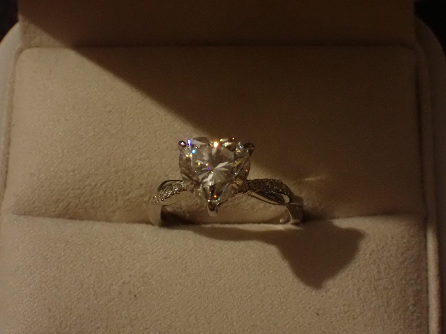 Radiant Heart Moissanite Pavé Ring – 2.0ct -  Mara & Co UK