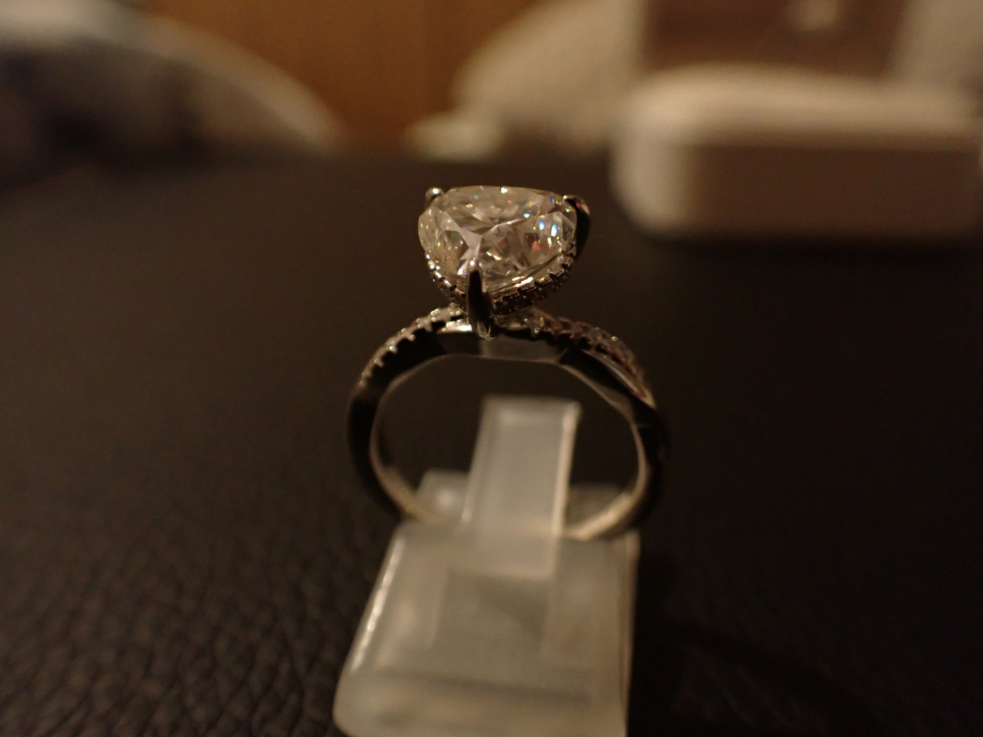 Radiant Heart Moissanite Pavé Ring – 2.0ct -  Mara & Co UK