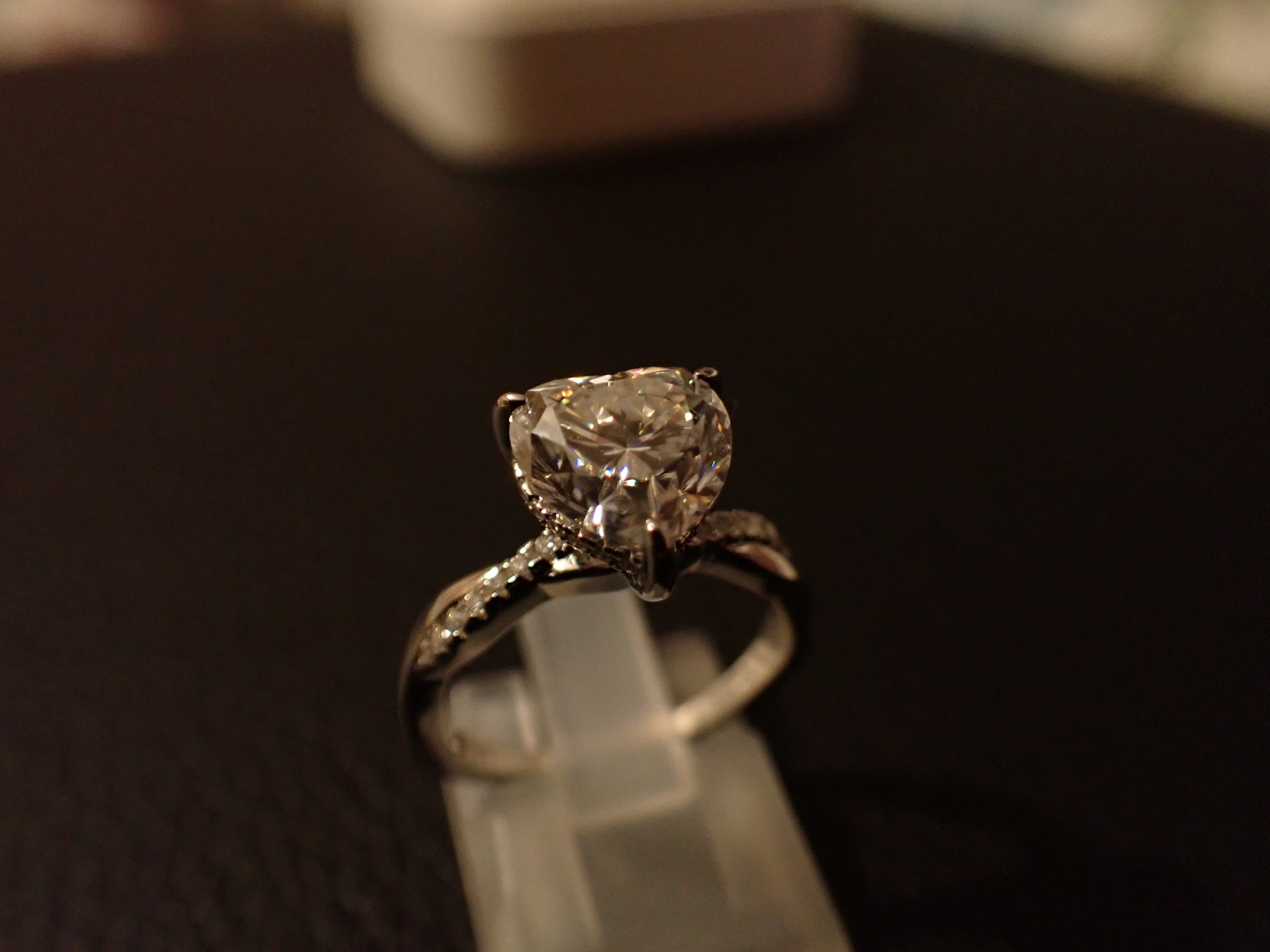 Radiant Heart Moissanite Pavé Ring – 2.0ct -  Mara & Co UK