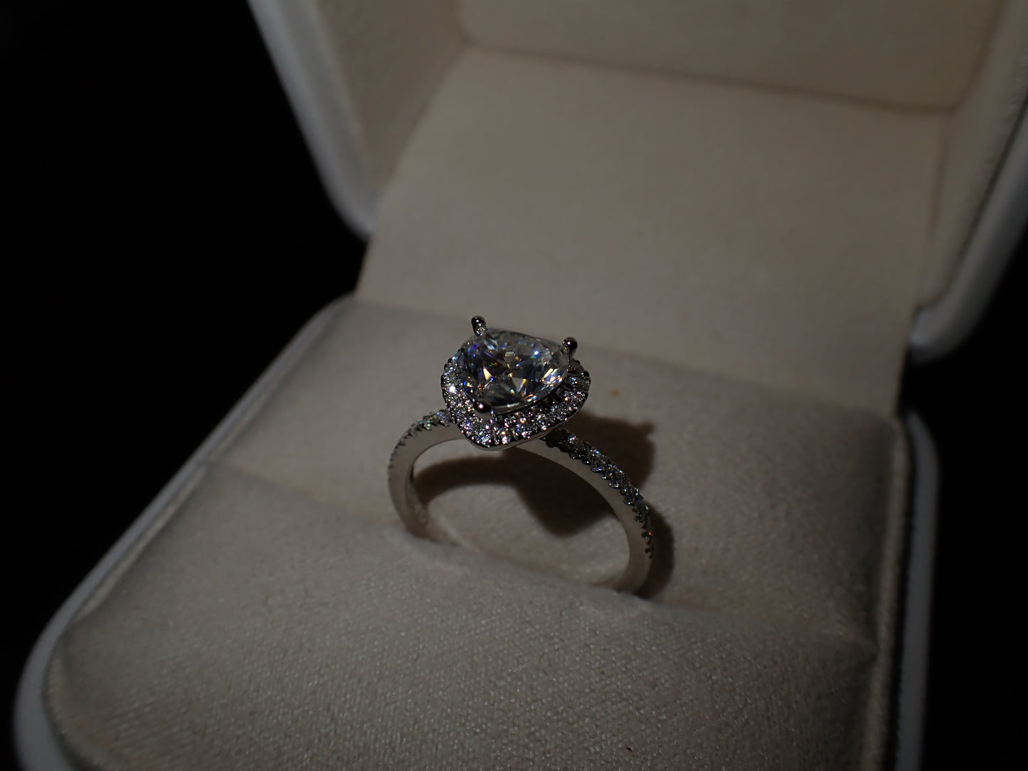 Heart-Shaped Moissanite Ring with Heart Halo – 1.2ct
