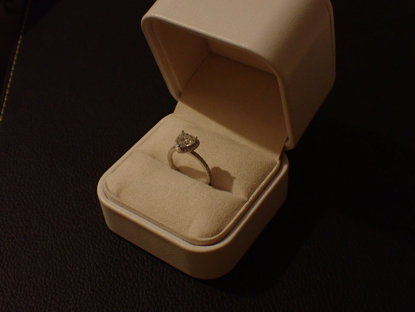 Heart-Shaped Moissanite Ring with Heart Halo – 1.2ct