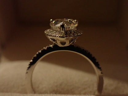 Heart-Shaped Moissanite Ring with Heart Halo – 1.2ct -  Mara & Co UK
