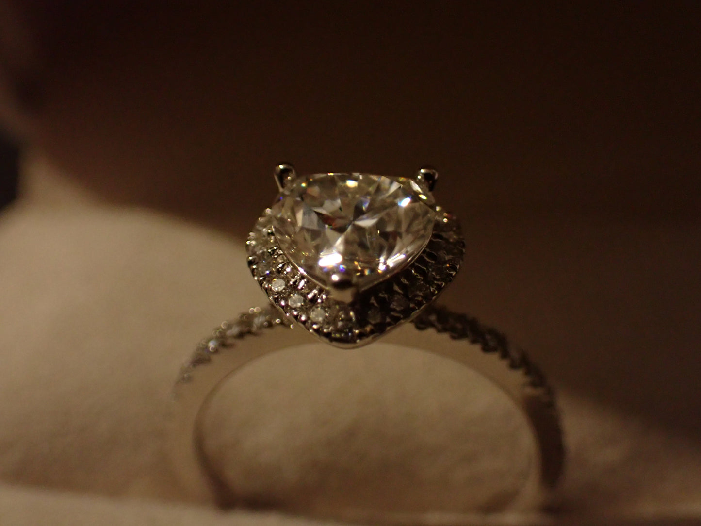 Heart-Shaped Moissanite Ring with Heart Halo – 1.2ct