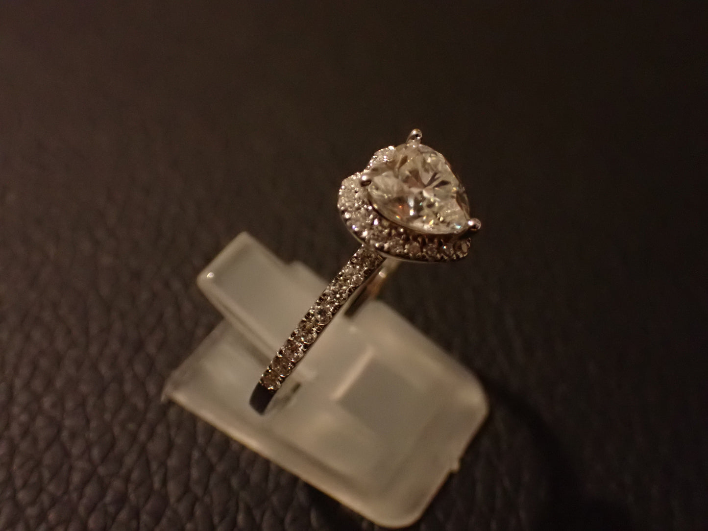 Heart-Shaped Moissanite Ring with Heart Halo – 1.2ct