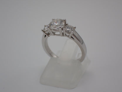 Classic Trilogy Moissanite Ring – 1.0ct -  Mara & Co UK