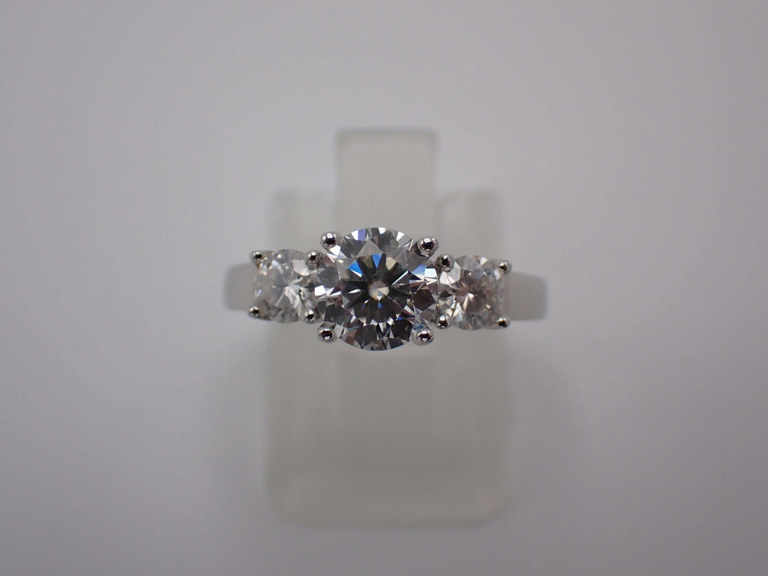 Classic Trilogy Moissanite Ring – 1.5ct -  Mara & Co UK