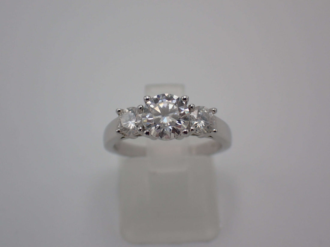 Classic Trilogy Moissanite Ring – 1.0ct -  Mara & Co UK