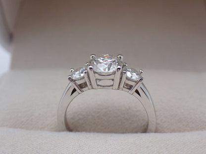 Classic Trilogy Moissanite Ring – 1.5ct -  Mara & Co UK