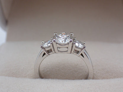 Classic Trilogy Moissanite Ring – 1.5ct -  Mara & Co UK