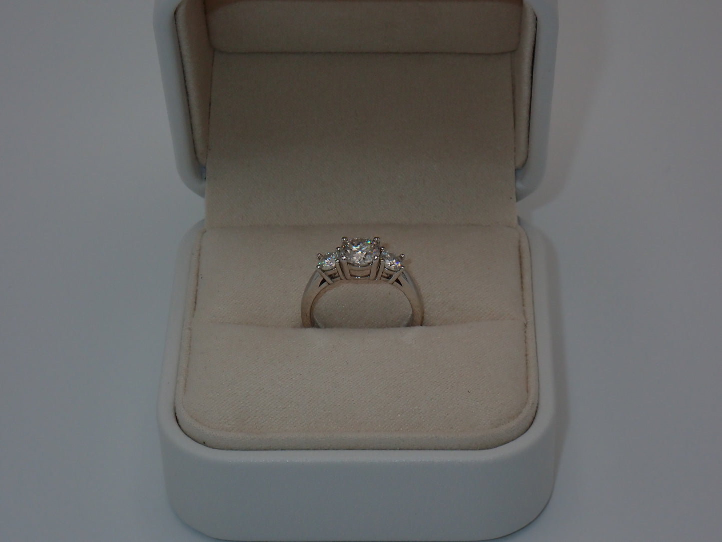 Classic Trilogy Moissanite Ring – 1.5ct