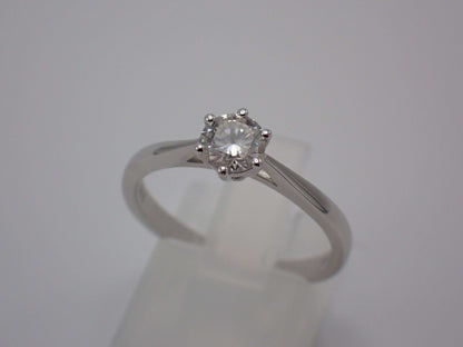 Cathedral Solitaire Moissanite Ring – 0.5ct -  Mara & Co UK