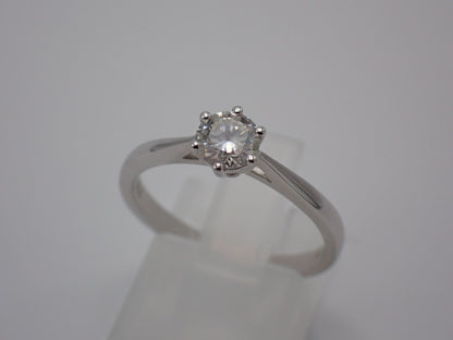 Cathedral Solitaire Moissanite Ring – 0.5ct -  Mara & Co UK