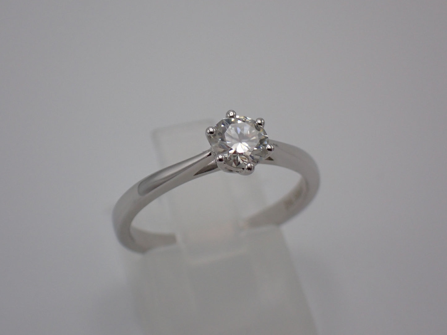 Cathedral Solitaire Moissanite Ring – 0.5ct -  Mara & Co UK