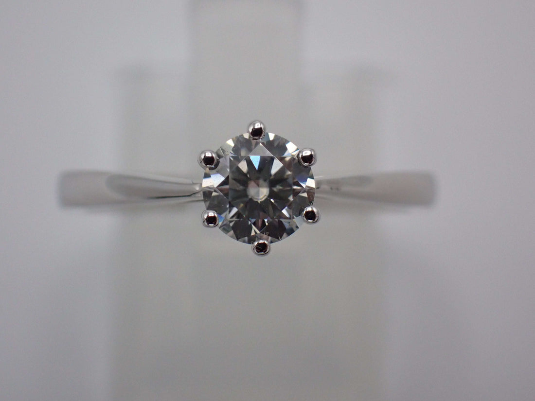Cathedral Solitaire Moissanite Ring – 0.5ct -  Mara & Co UK