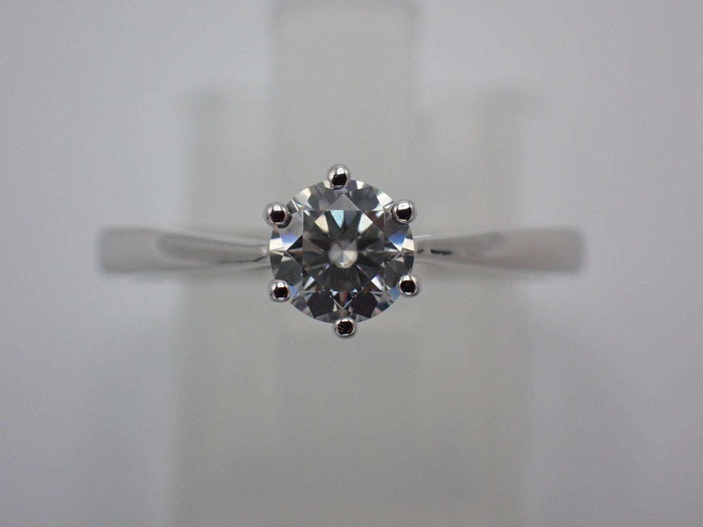 Cathedral Solitaire Moissanite Ring – 0.5ct -  Mara & Co UK
