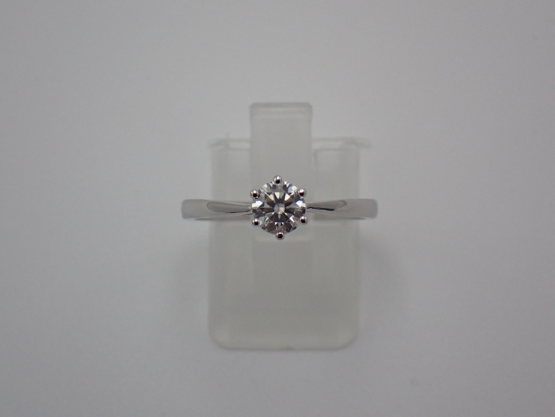 Cathedral Solitaire Moissanite Ring – 0.5ct -  Mara & Co UK