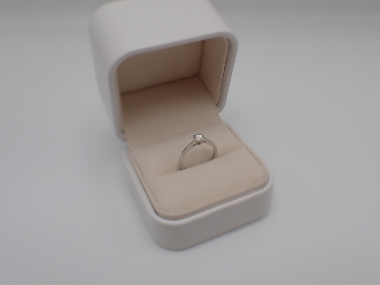 Cathedral Solitaire Moissanite Ring – 0.5ct -  Mara & Co UK