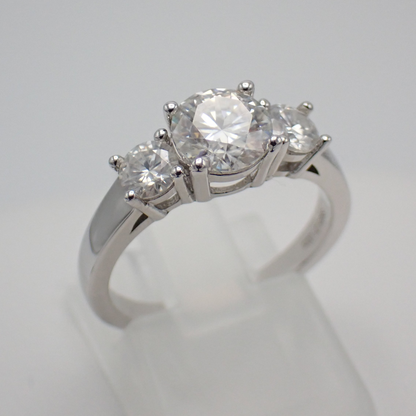 Classic Trilogy Moissanite Ring – 1.0ct -  Mara & Co UK