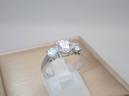 Classic Trilogy Moissanite Ring – 1.5ct -  Mara & Co UK