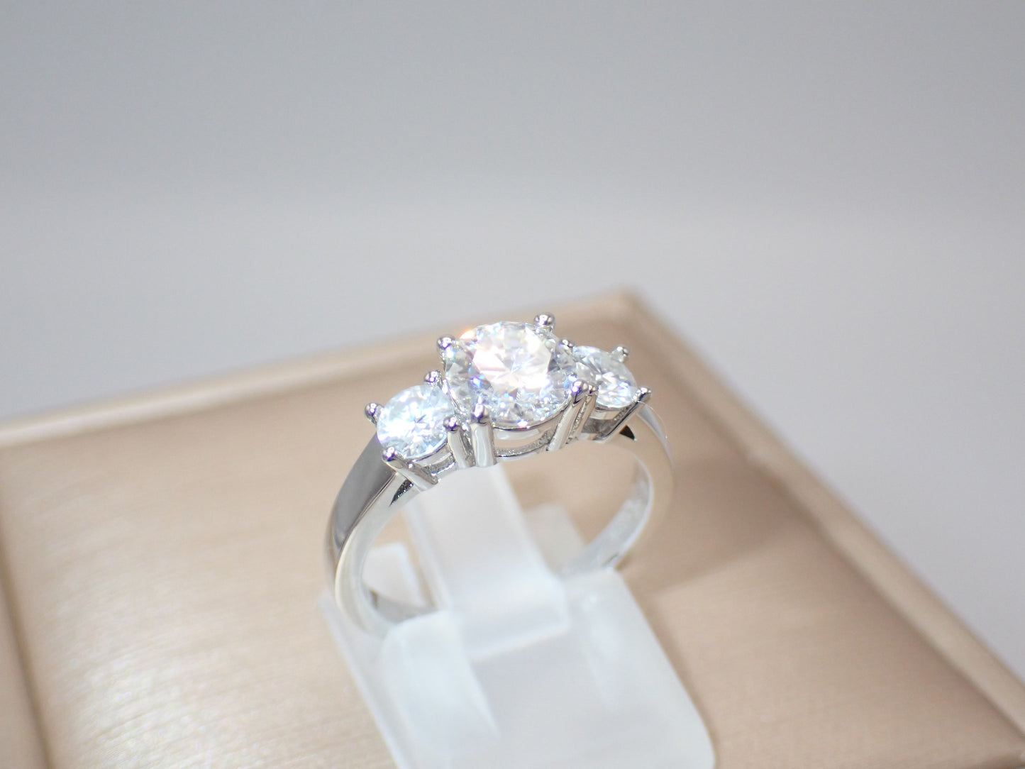 Classic Trilogy Moissanite Ring – 1.5ct