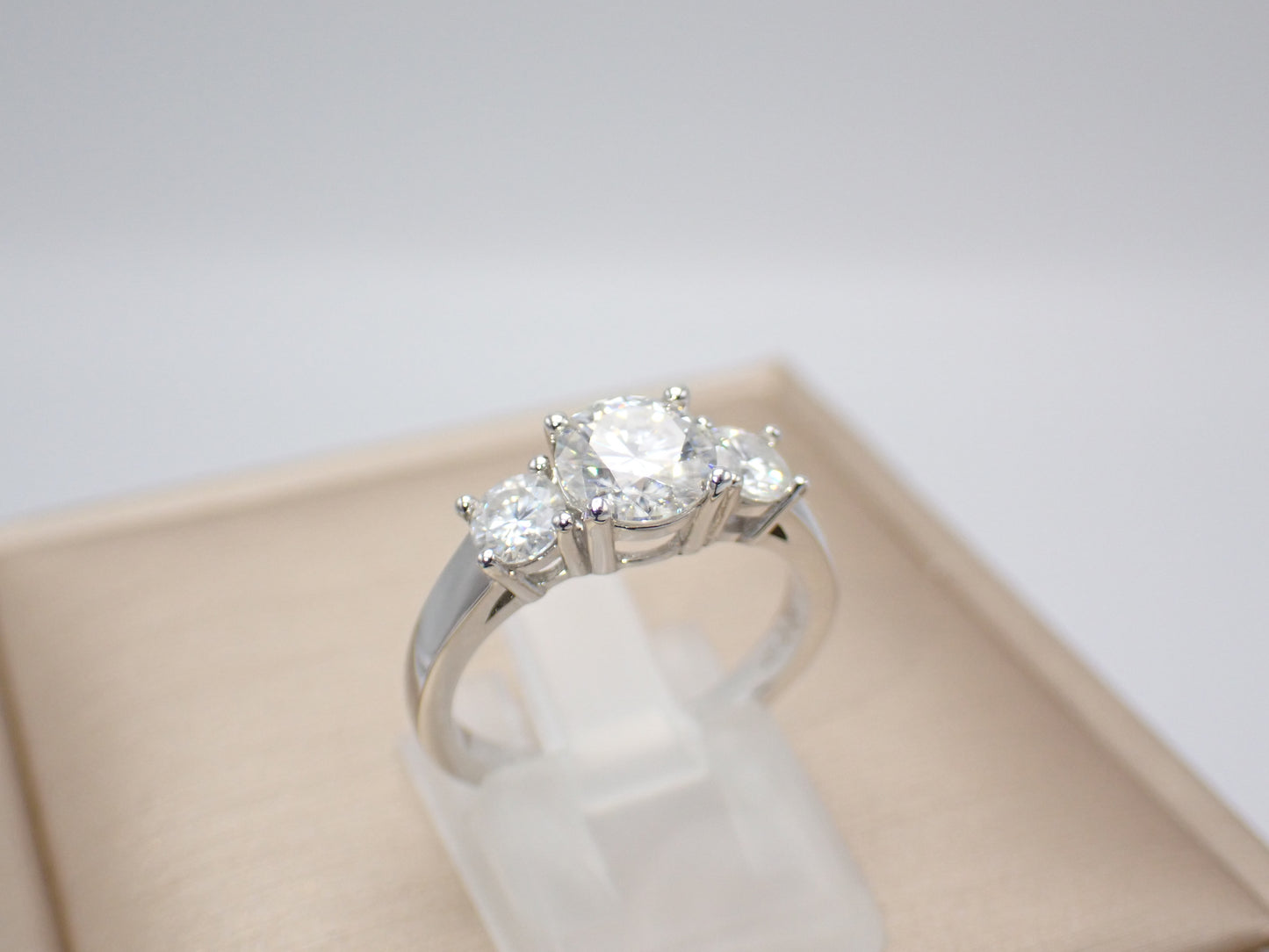 Classic Trilogy Moissanite Ring – 1.5ct