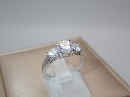Classic Trilogy Moissanite Ring – 1.5ct -  Mara & Co UK