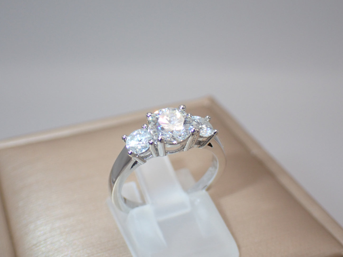 Classic Trilogy Moissanite Ring – 1.5ct