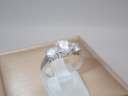 Classic Trilogy Moissanite Ring – 1.5ct -  Mara & Co UK
