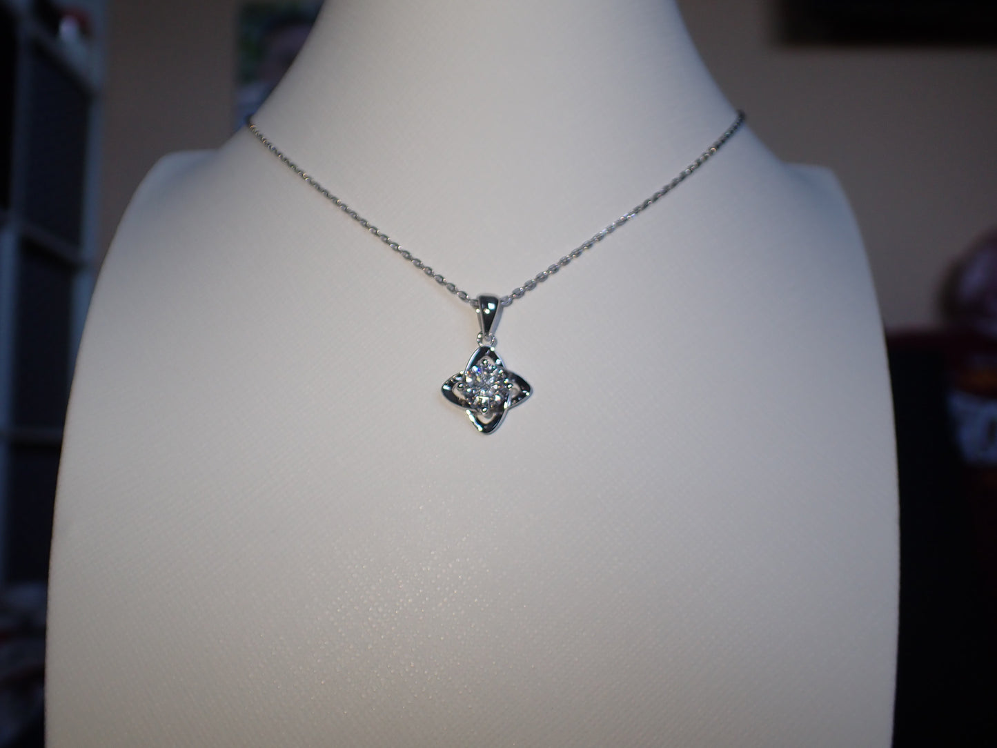 Celtic Knot Moissanite Necklace – 1.0ct -  Mara & Co UK