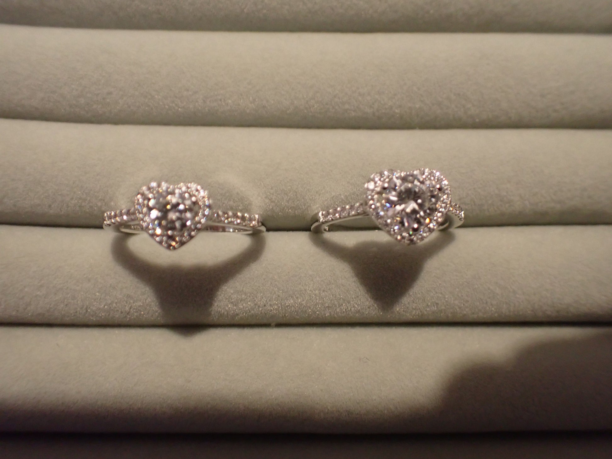 Heart Halo Moissanite Ring with Pavé Band – 0.5ct -  Mara & Co UK