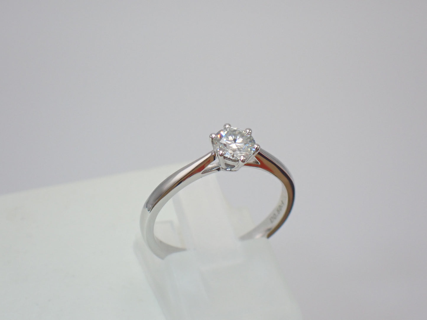 Cathedral Solitaire Moissanite Ring – 0.5ct -  Mara & Co UK