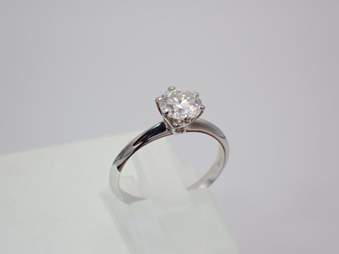 Classic Solitaire Moissanite Ring – 1.0ct -  Mara & Co UK
