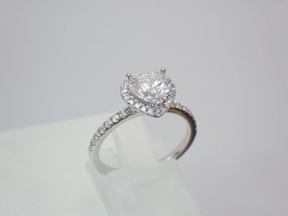 Heart-Shaped Moissanite Ring with Heart Halo – 1.2ct -  Mara & Co UK