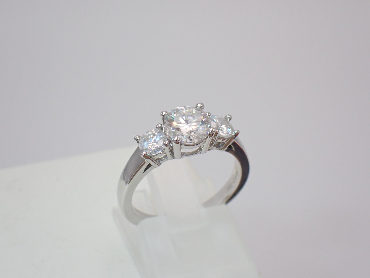 Classic Trilogy Moissanite Ring – 1.5ct