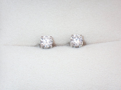 Classic Solitaire  moissanite  Stud Earrings - 4 Prong Setting -  Mara & Co UK