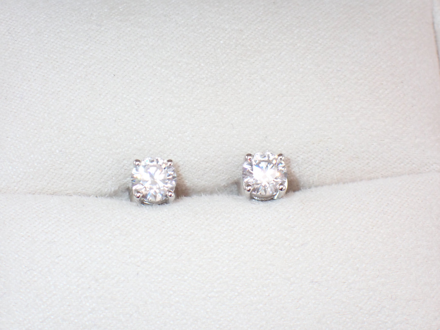 Classic Solitaire  moissanite  Stud Earrings - 4 Prong Setting -  Mara & Co UK