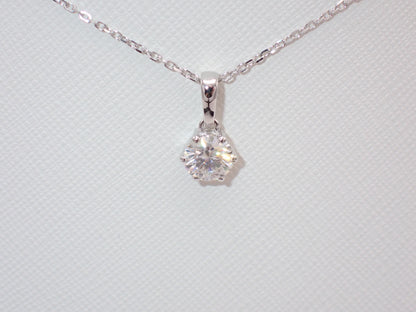 Classic Six-Prong Solitaire Moissanite Necklace – 1.0ct -  Mara & Co UK