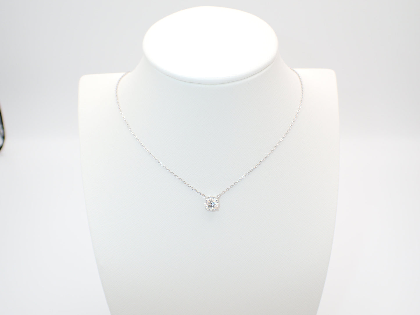 Classic Solitaire Moissanite Necklace – 1.0ct -  Mara & Co UK