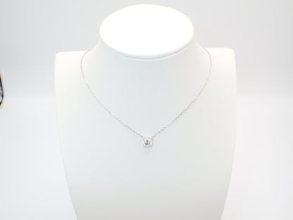 Classic Solitaire Moissanite Necklace – 1.0ct -  Mara & Co UK